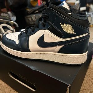Dark blue air Jordans